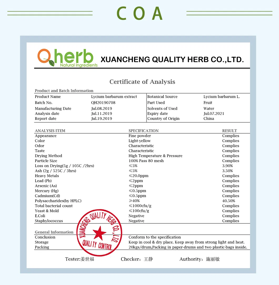 20% UV Goji Lycium Polysaccharide Lycium Barbarum Extract