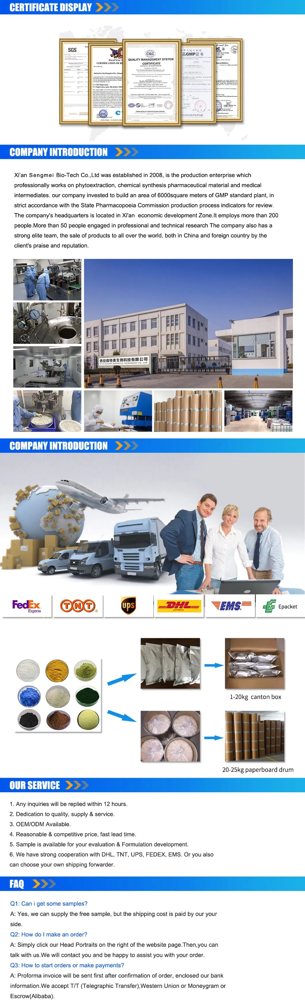 CAS 138-59-0 Natural Pure Anise Extract Shikimic Acid with Best Price