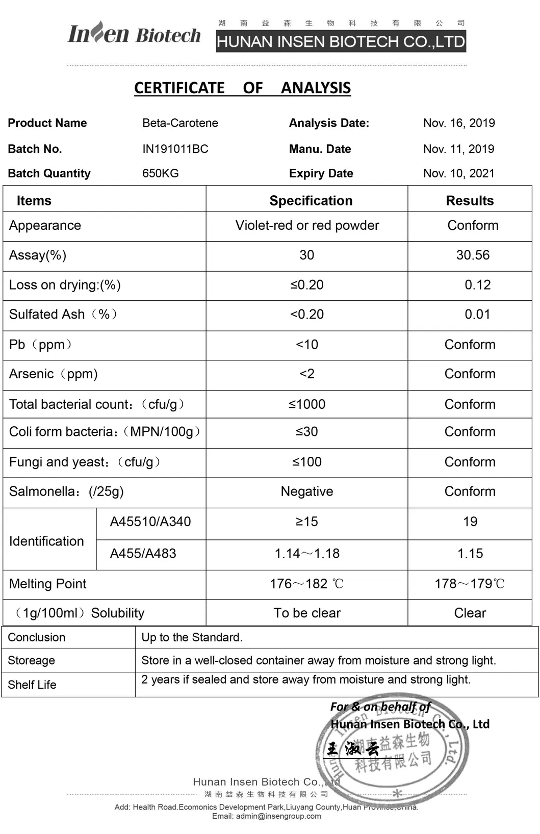 Fast Delivery Beta-Carotene Powder