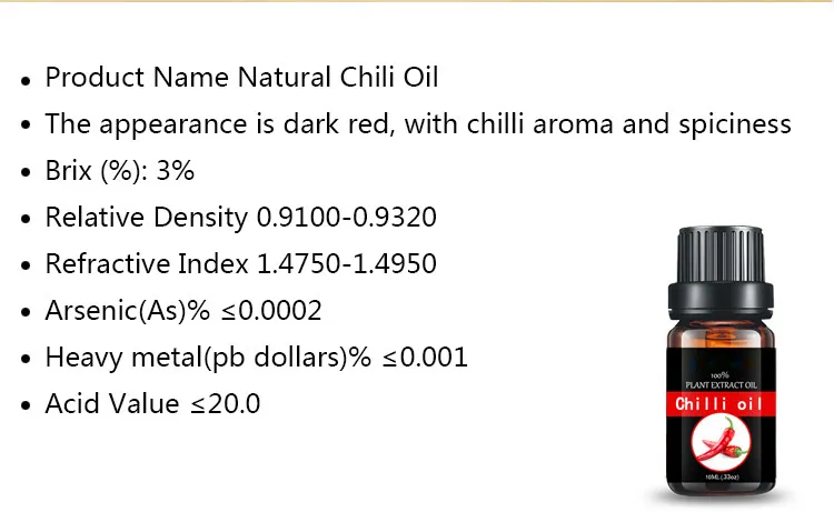 Fragrance & Flavour Capsicol Chili Oil with Shu Oil Capsaicin