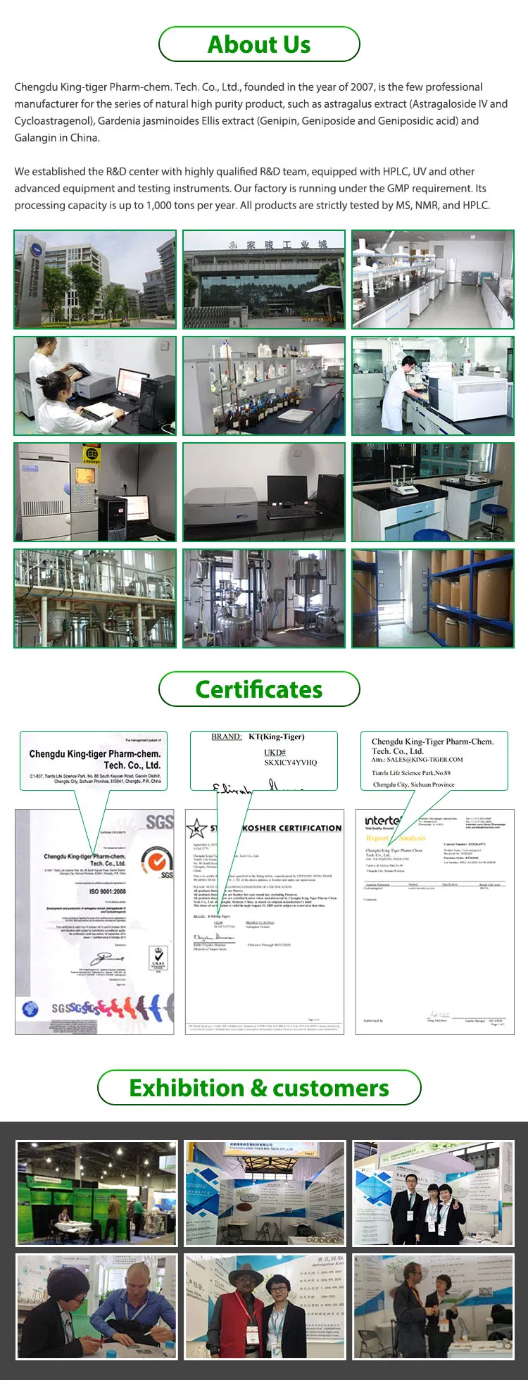 Hot Selling Astragalus Extract 0.3% Calycosin-7-O-Beta-D-Glucoside