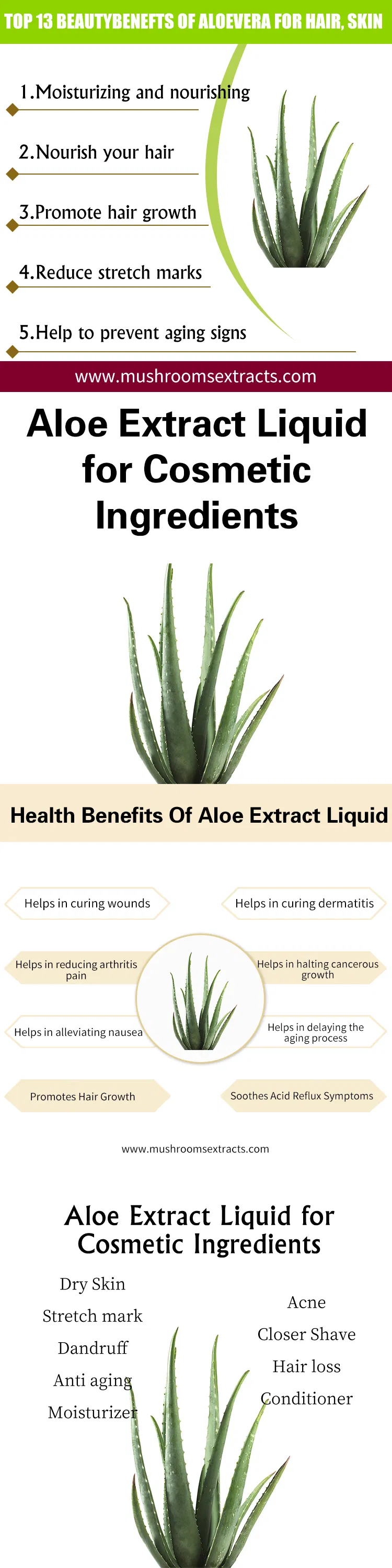 Immunity Supplement Beauty Supply Cosmetics Soothing Moisturizing Aloe Vera Extract Liquid
