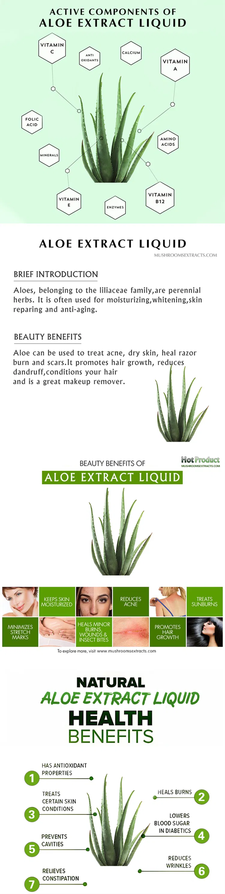 Immunity Supplement Beauty Supply Cosmetics Soothing Moisturizing Aloe Vera Extract Liquid