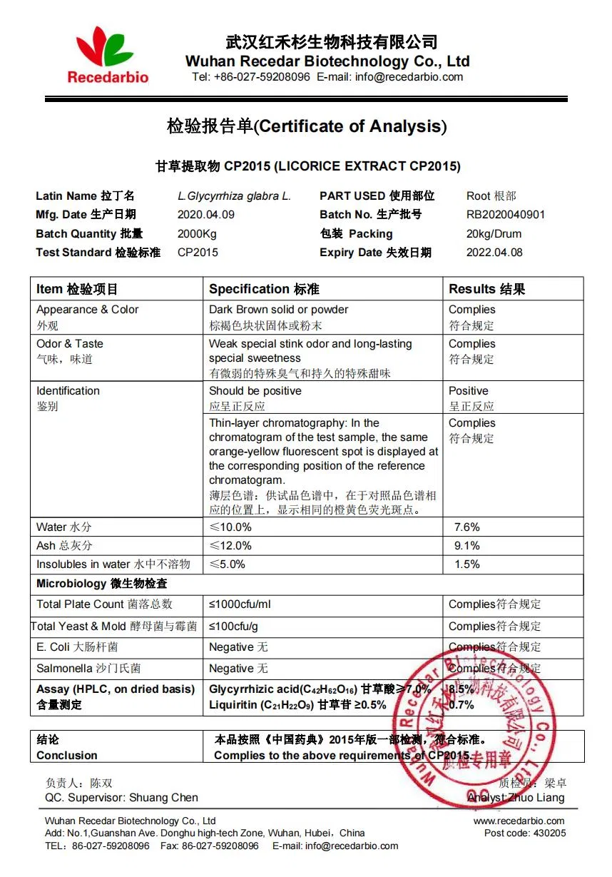 Licorice Root Extract Powder 98% HPLC Glabridin with CAS 59870-68-7