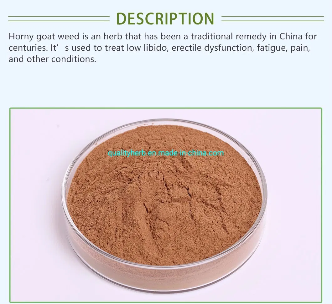 Pure Icariin 50% 60% 80% 98% Horny Goat Weed Epimedium Brevicornum Epimedium Sagittatum Extract Powder Herb Herbal