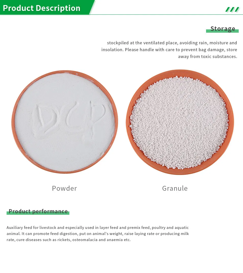 White Powder DC/Dicalcium Phosphate Feed Grade with Famiqs
