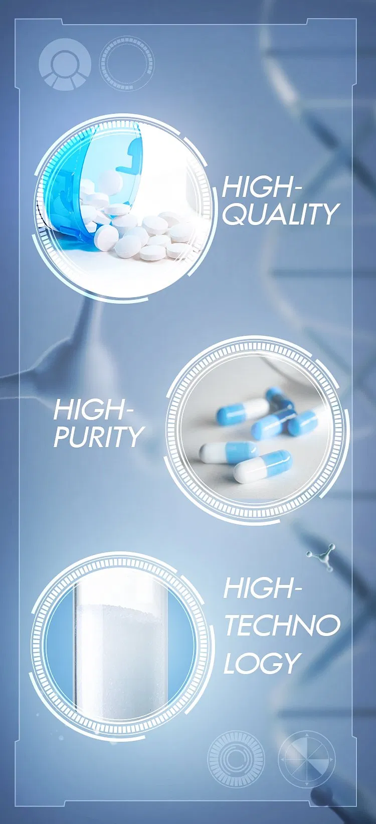 Wuhan Hhd Pharm Factory Supply Cbd Choline Powder High Quality Raw Material Citicoline Powder 99%